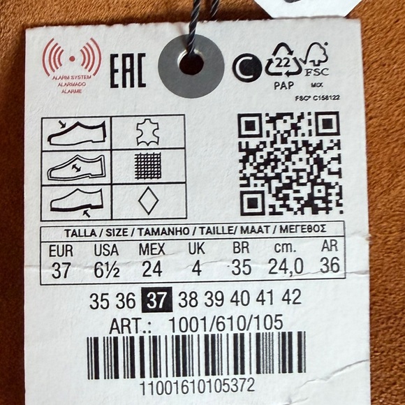 Zara NWT 100% Leather Suede Kitten Heel Wide Leg Knee Boots Pointed Toe 37 / US - Picture 16 of 16